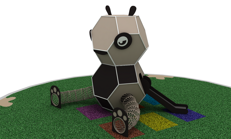 Panda Animal Shaped Outdoor Slides with Climbing