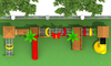 Wooden Outdoor Playhouse with Climbing Frame 