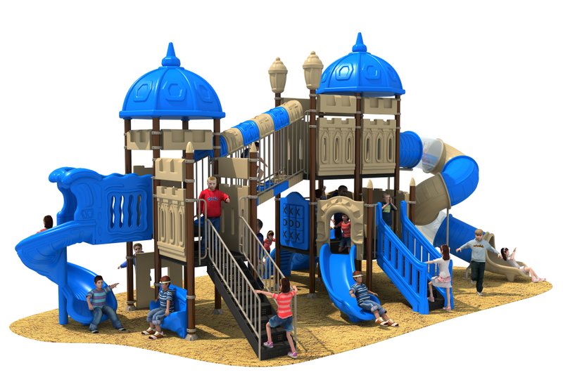 Best Castle Series Outdoor Playground with Tube Slide