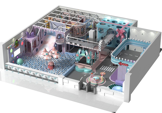 Trend Macaron Theme Indoor Playground For Kids