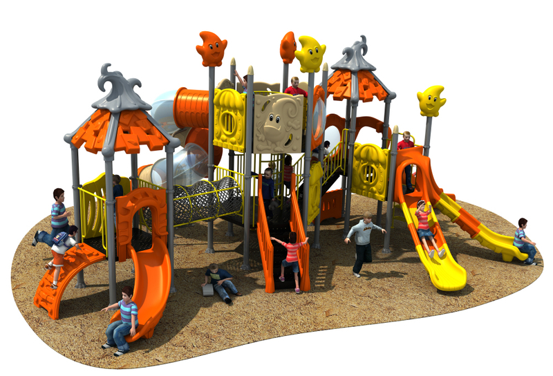 Popular Design Large Style Children Plastic Outdoor Playground Tube Slide for Sale