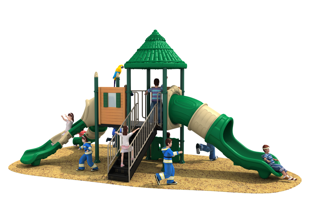 Rubber Flooring Forest Series Outdoor Playground with Slide
