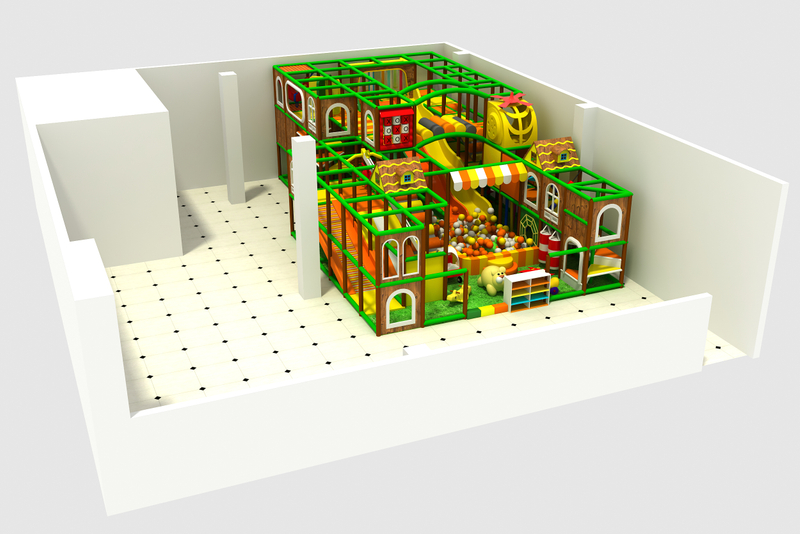 Newest Jungle Theme Indoor Playground with Trampoline