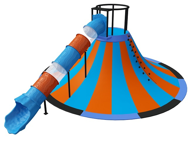 Kids Indoor Amusement Park Toy Volcano Bulusan Climbing Wall Slide 