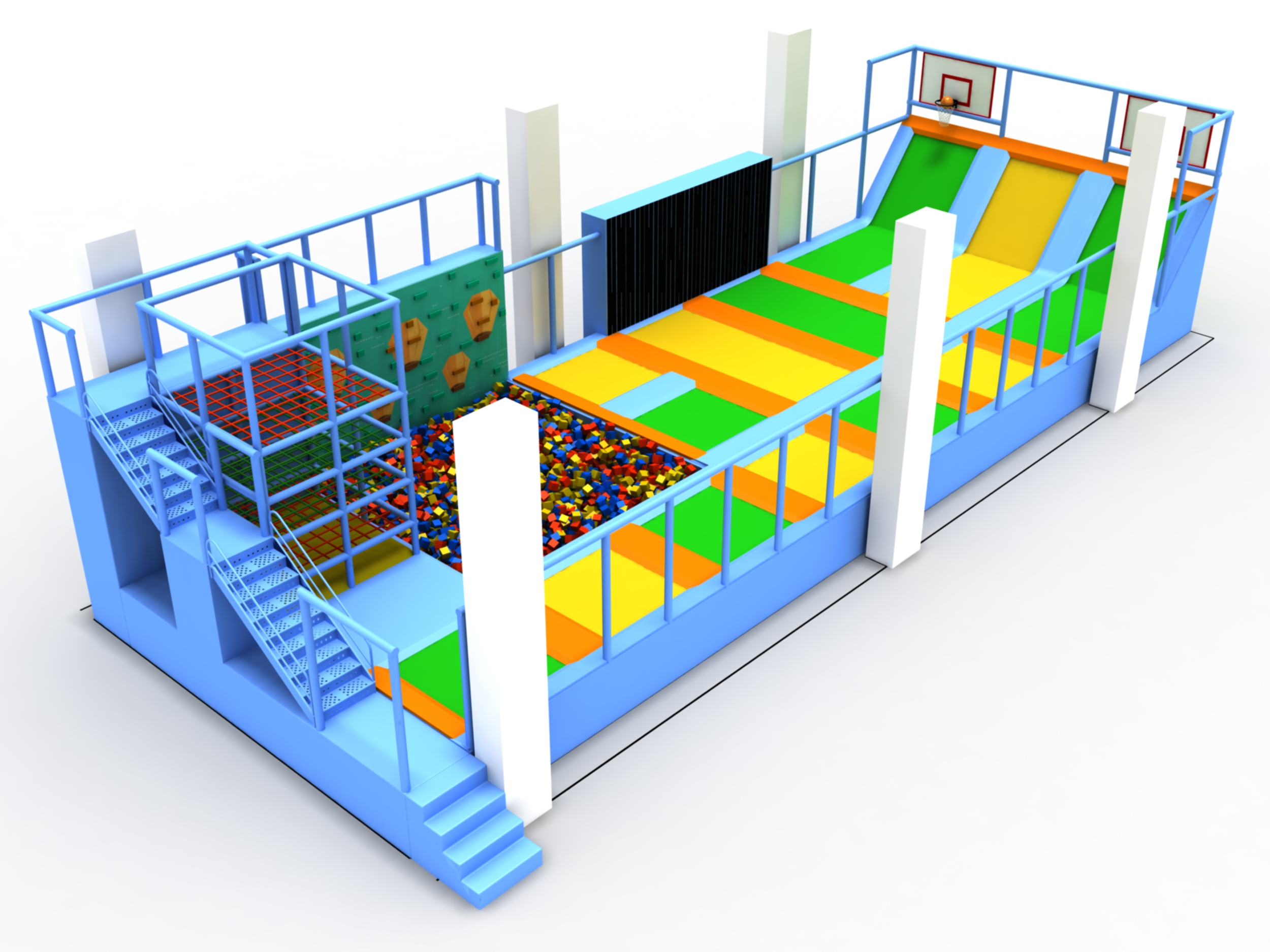 Cheap Medium Size Trampoline For Kids with Safety Net