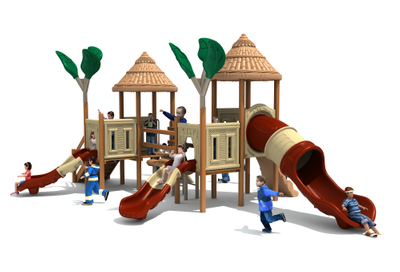 New Design Children Wooden Theme Outdoor Playground 