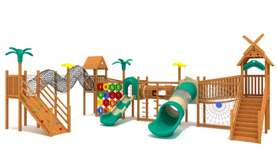 Custom Wooden Toddler Outdoor Play Structure 