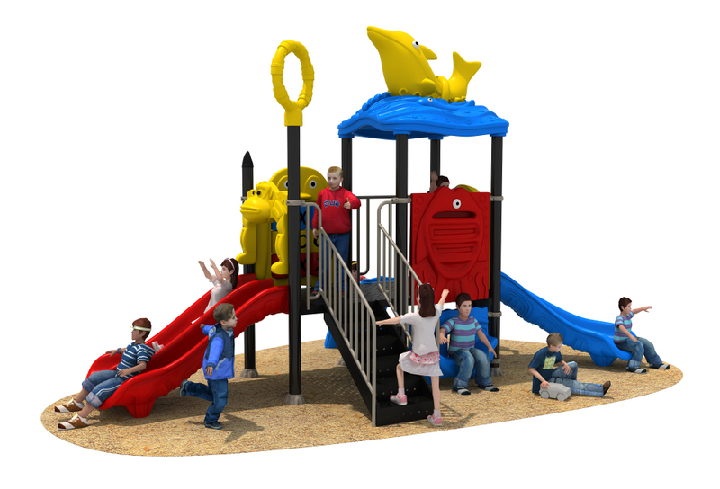 Amusement Park Toys Large Children Plastic Slides Kids Outdoor Playground 