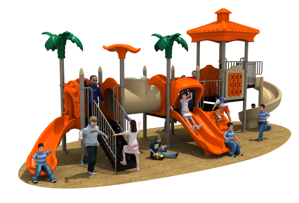 New Design Large Plastic Kids Outdoor Playground Combined Slide