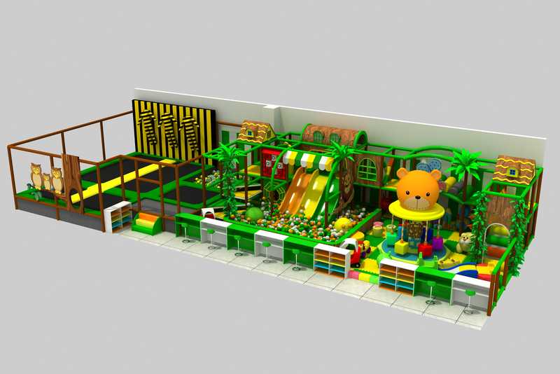 Plastic Design Jungle Theme Indoor Playground with Ball Pool
