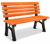 Custom Outdoor Cast Iron Leg Wood Park Bench, Durable Simple Design Public Bench 