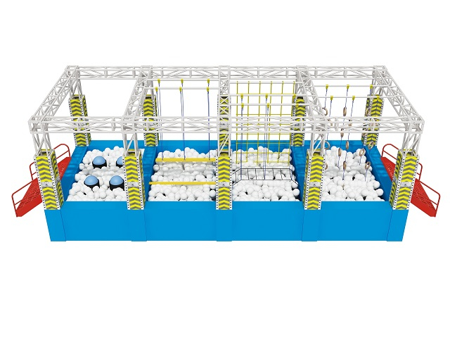 High Quality Multifunctional Customized Ninja Warrior Obstacles Course Trampoline Park 