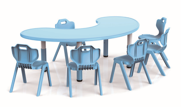 Kids Plastic Table Children Adjustable Study Desk And Chair Set for Kindergarten Home Use 
