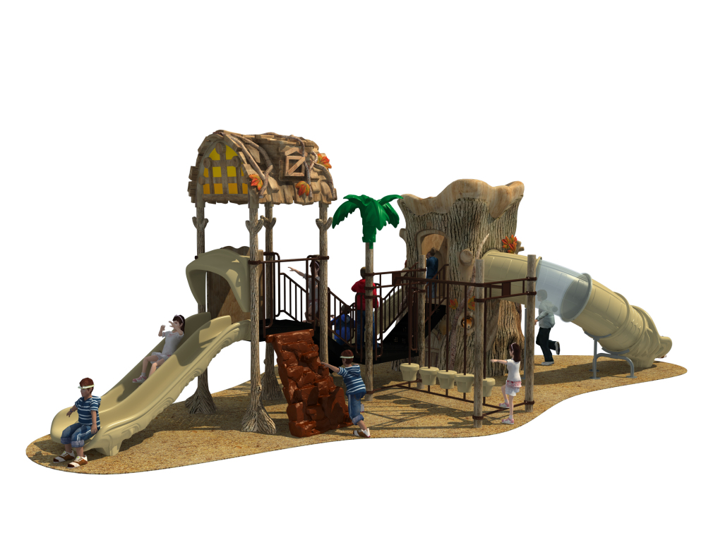 Small Forest Series Outdoor Playground with Slide