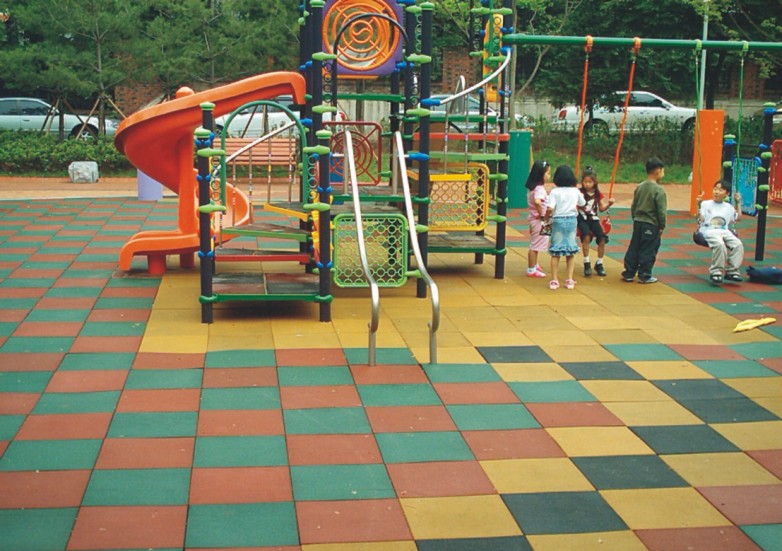 Cheap Kindergarten Playground Rubber Mat 