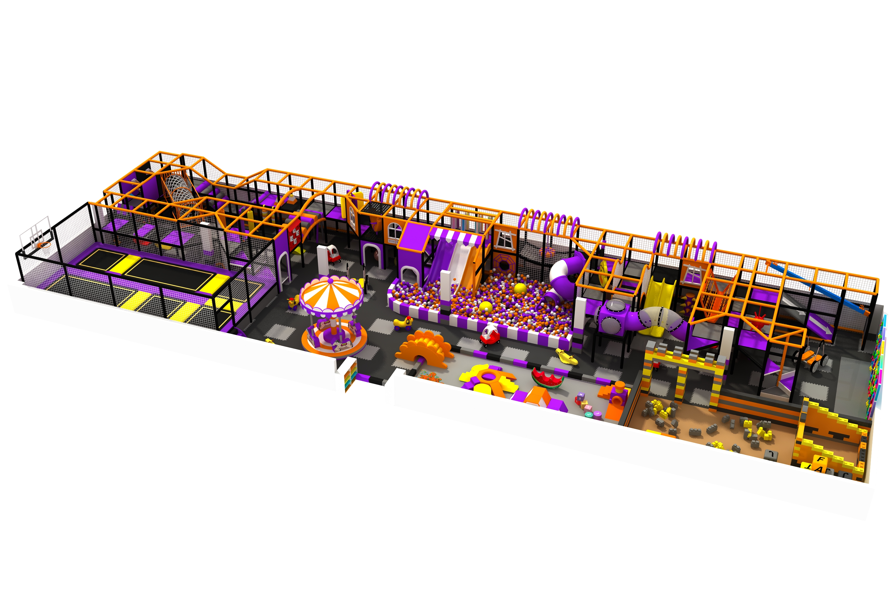 Large Space Themed Indoor Playground With Stainless Steel