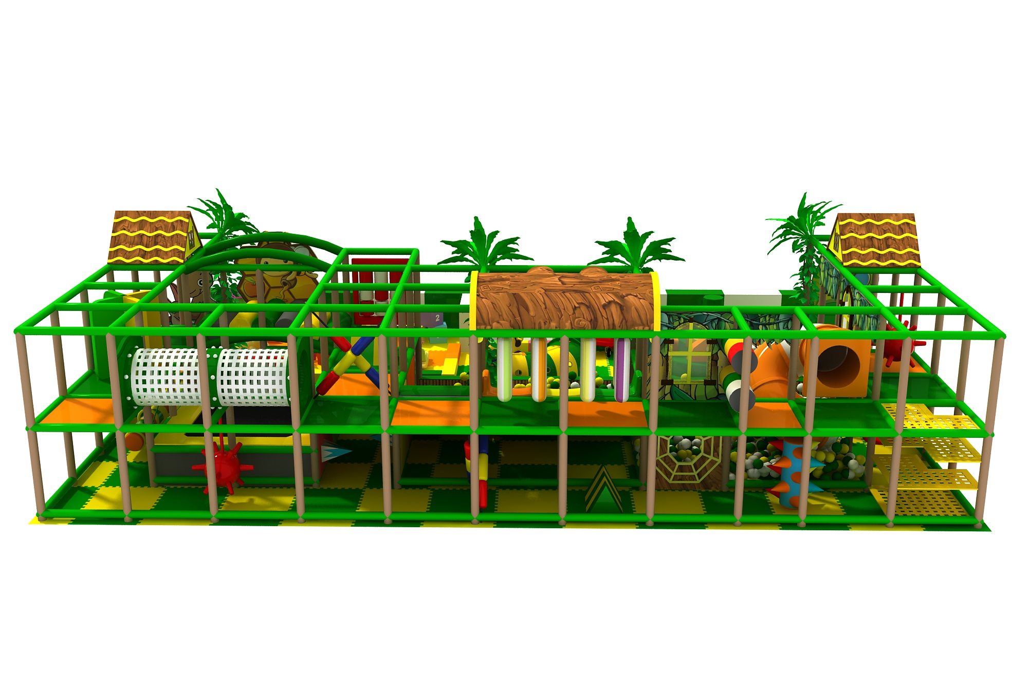 High Demand Jungle Theme Indoor Playground with Trampoline